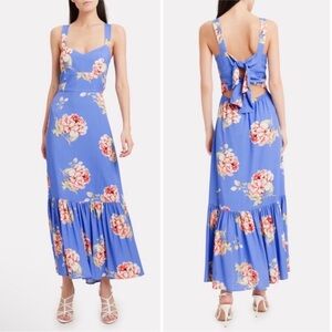 INTERMIX Blue Floral Maxi Dress - Rare size 6